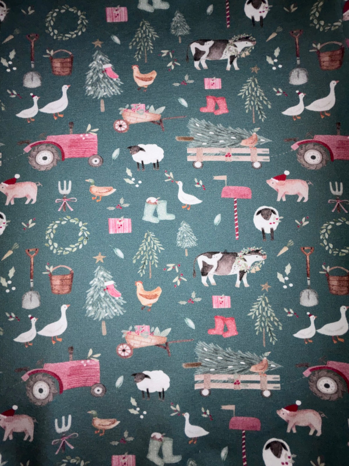 Green Christmas Farm Jumper