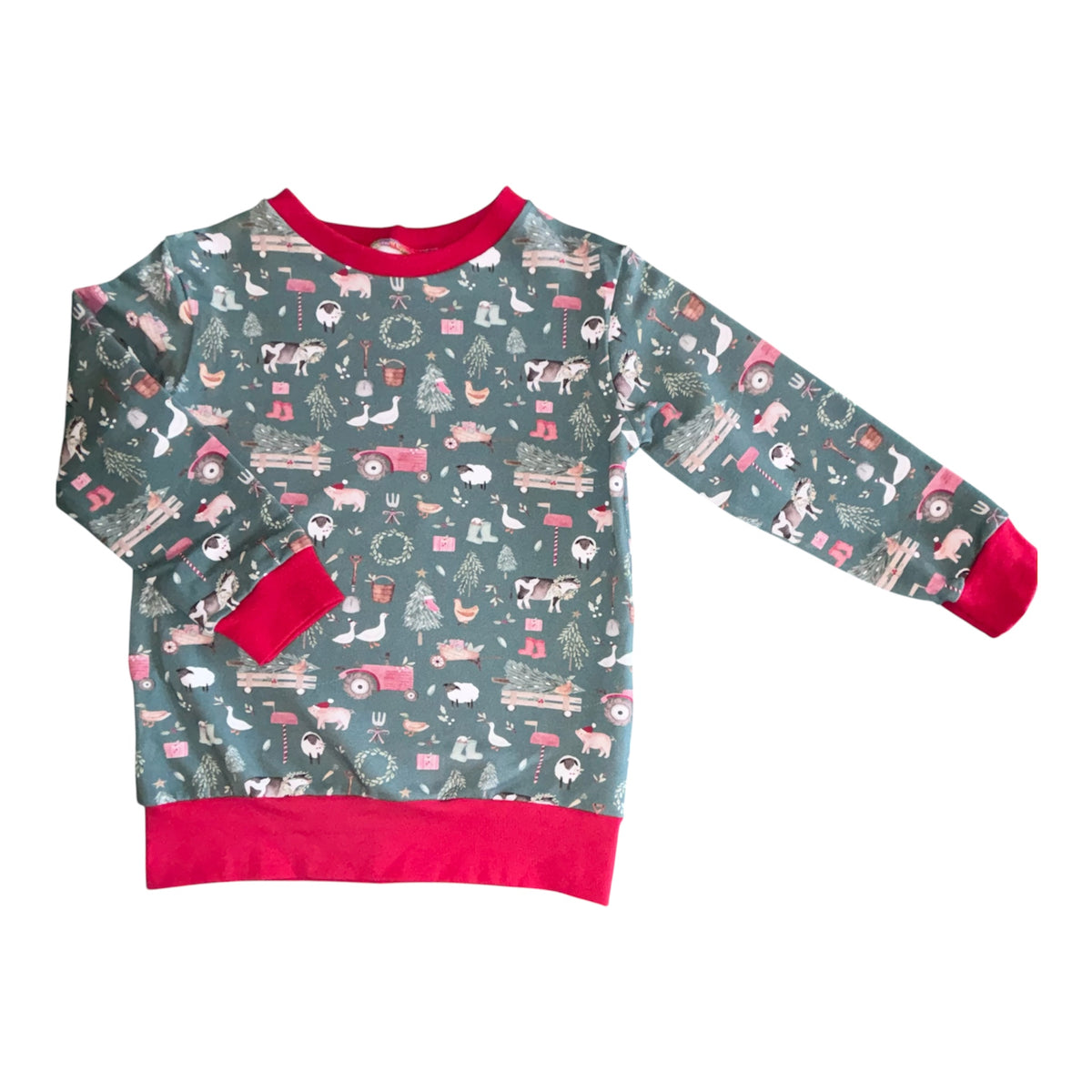 Green Christmas Farm Jumper