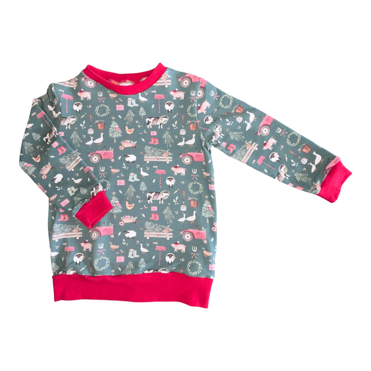 Green Christmas Farm Jumper