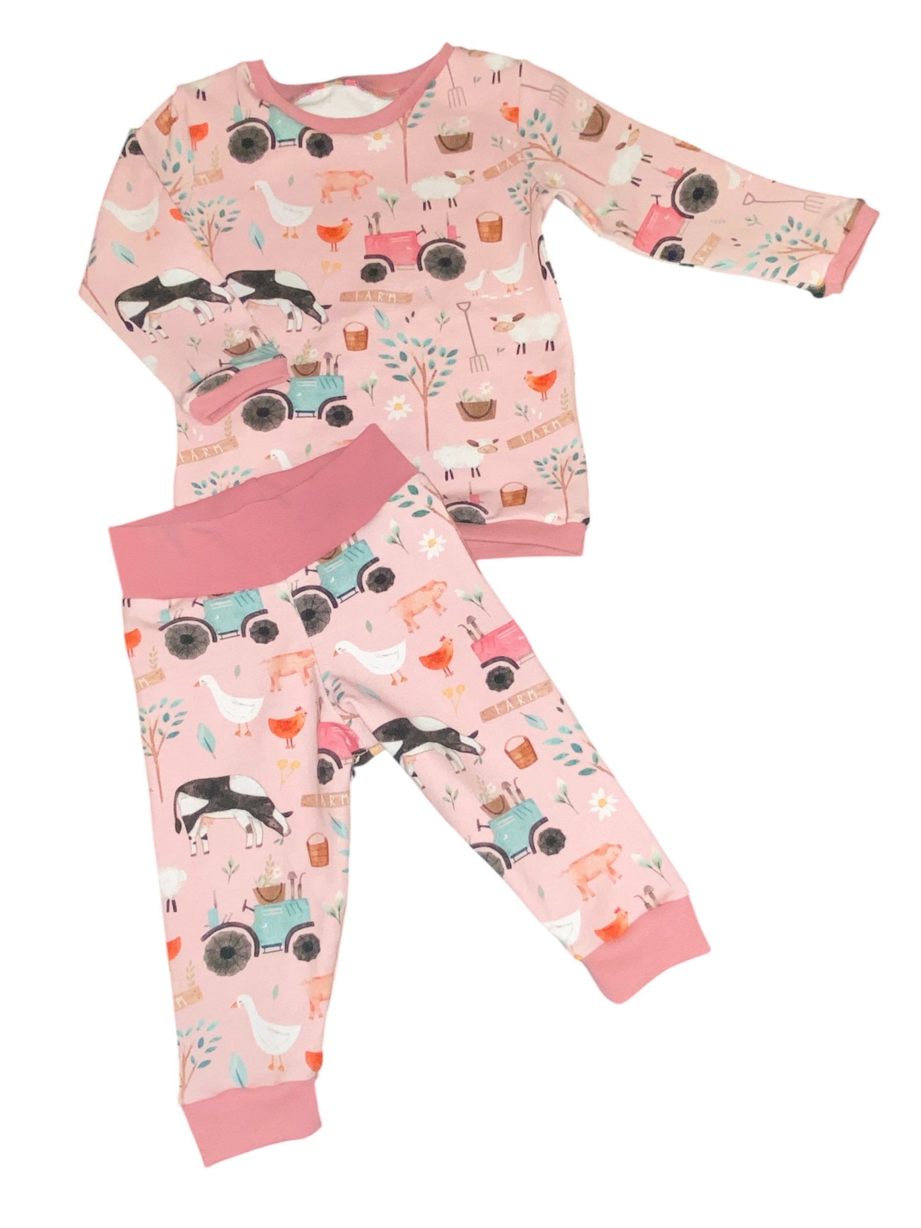 Pink Farm Baby Leggings & Top