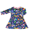 Rainbow farm long sleeve dress